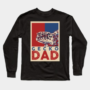 Gecko Dad Pop Art Style Long Sleeve T-Shirt